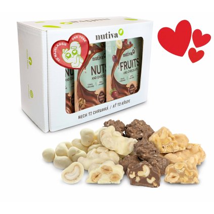 NUTIVA Karamelové Objatie Box 600g