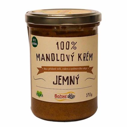 BOŽSKÉ OŘÍŠKY Mandlový krém jemný 390 g
