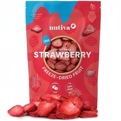 NUTIVA Lyofilizované jahody 130g