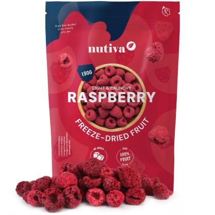 NUTIVA Lyofilizované maliny 130g s malinami