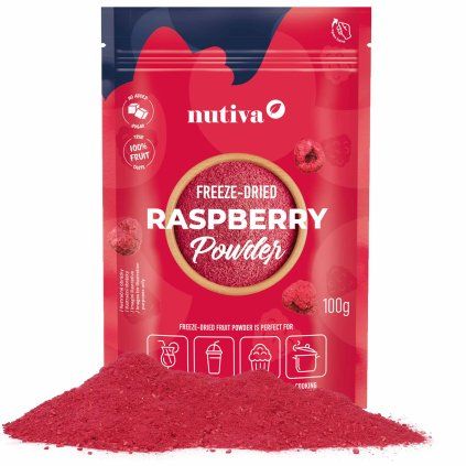 NUTIVA Lyofilizované maliny v prášku 100g