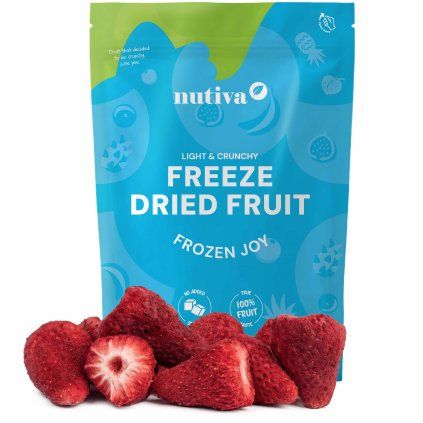 NUTIVA Lyofilizované jahody celé 100g