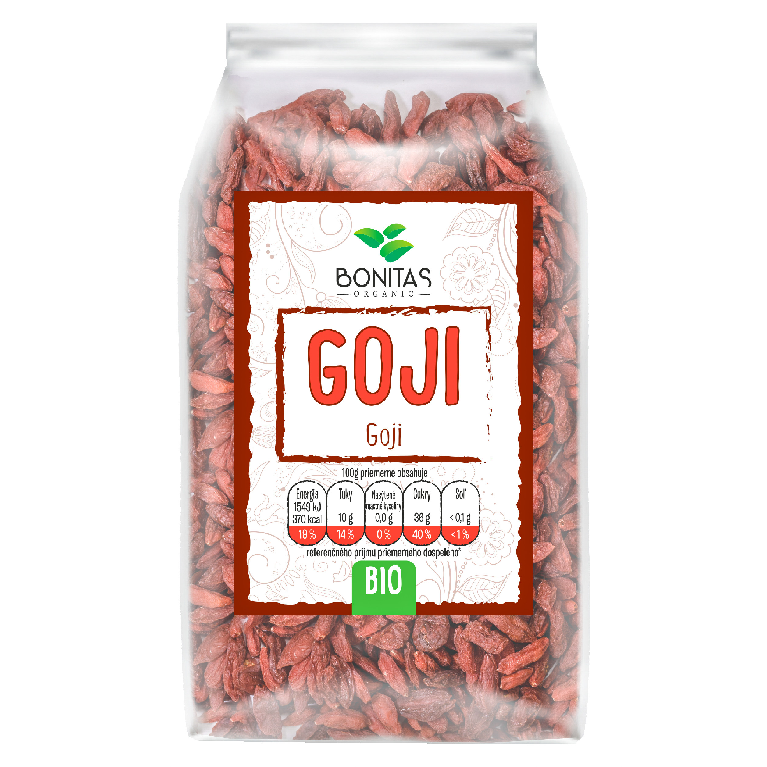 BIO Sušené plody Goji BONITAS 500g