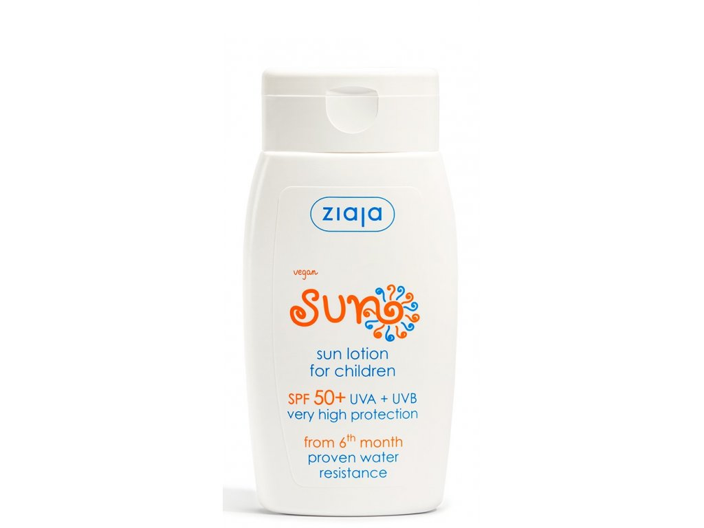 ZIAJA Vodeodolné mlieko na opaľovanie pre deti SPF 50+ 125ml