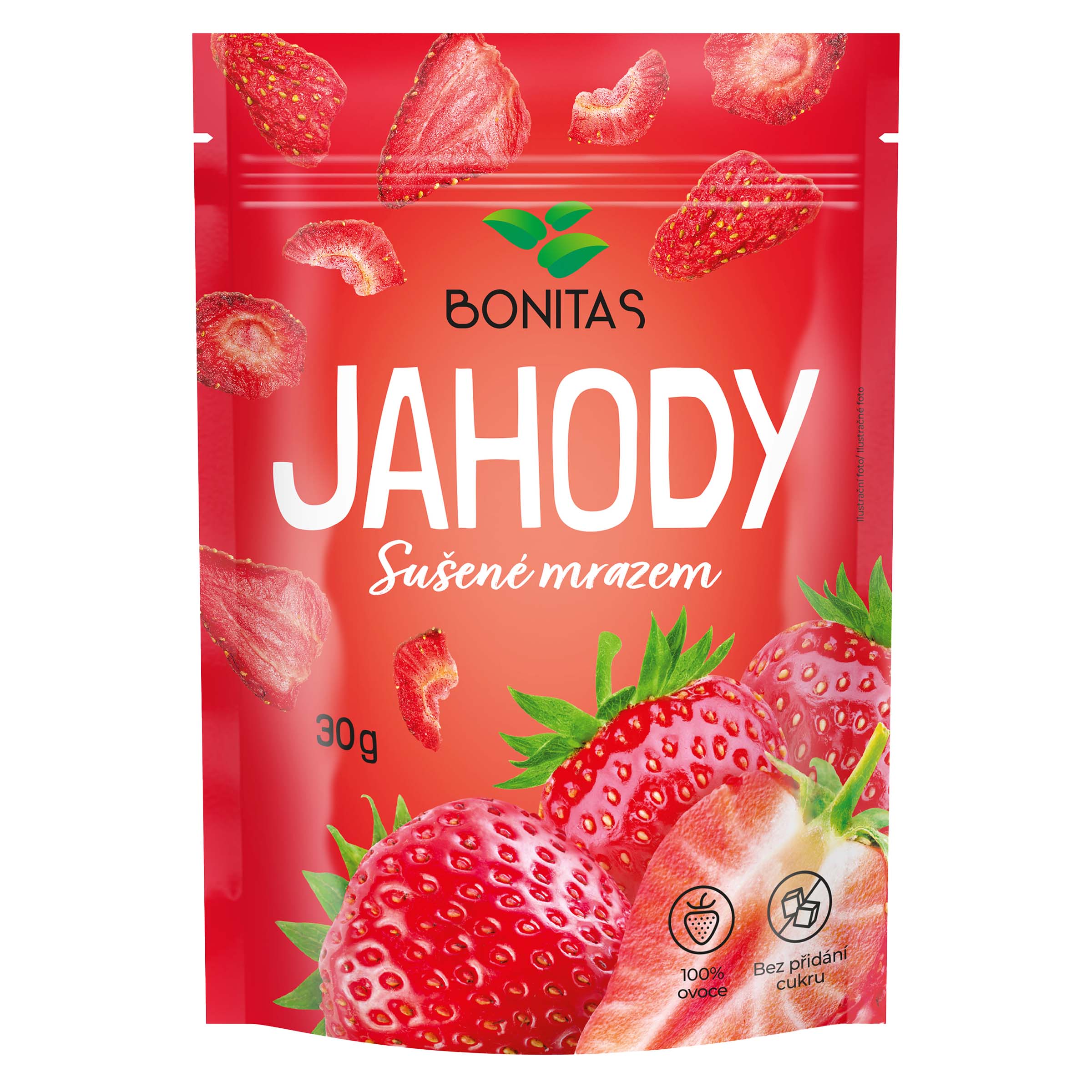 BONITAS Jahody sušené mrazom 30g