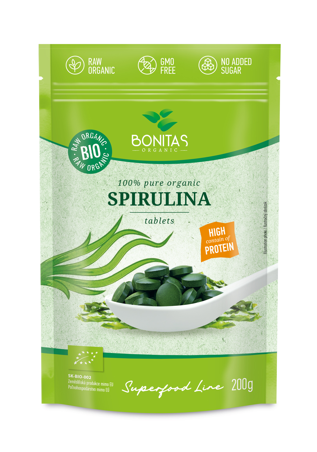 BONITAS BIO Spirulina tablety 200g