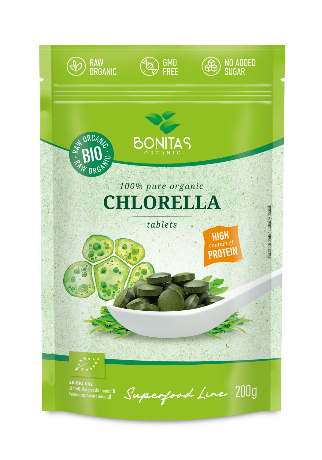 BONITAS BIO Chlorella tablety 200g