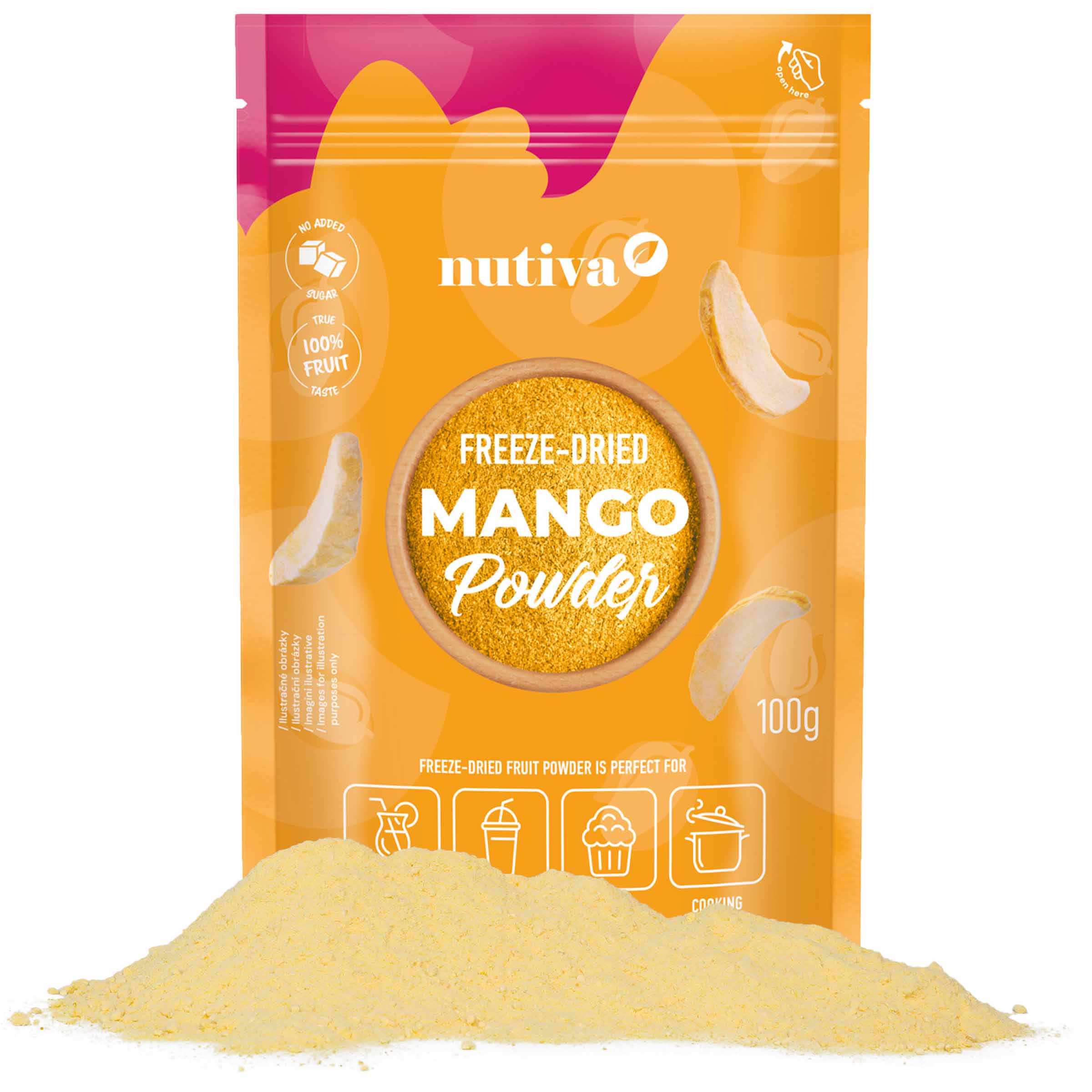 NUTIVA Lyofilizované mango v prášku 100g