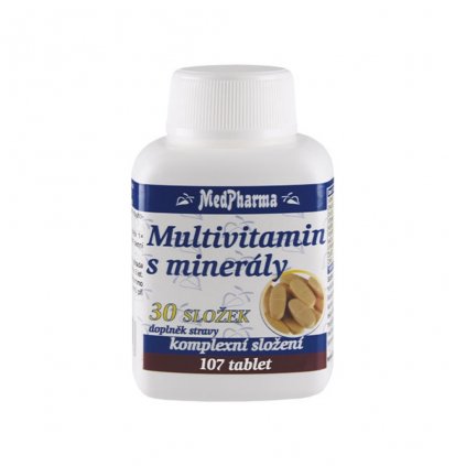 medpharma multivitamin s mineraly 30 slozek 107 tablet