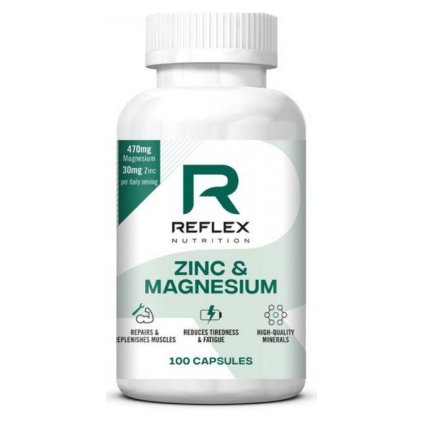 reflex nutrition zinc magnesium zinek a horcik 100 kapsli