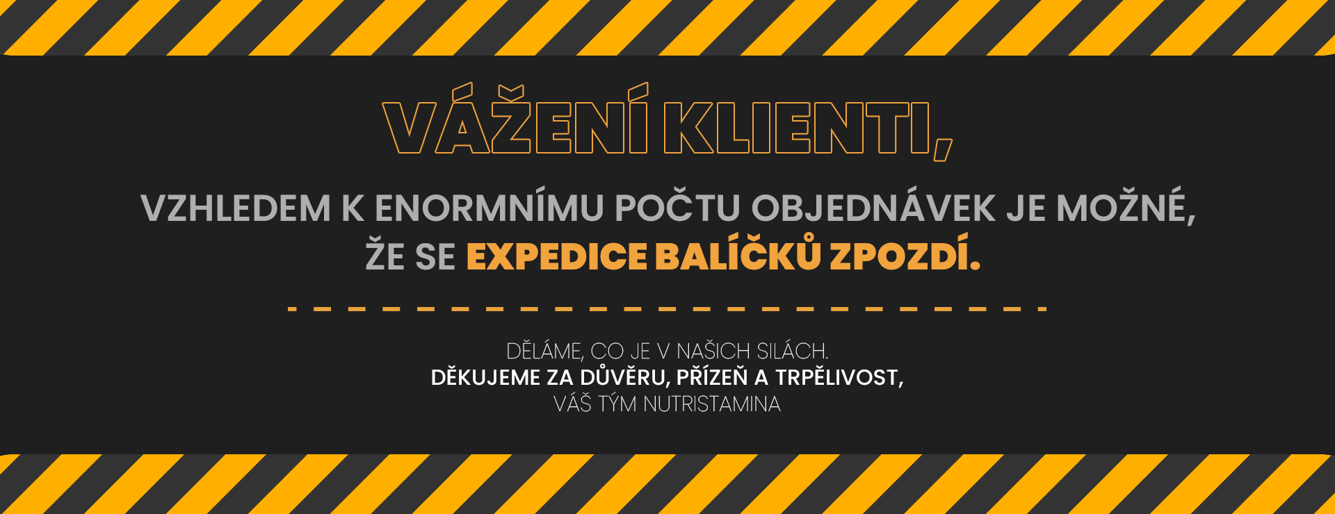 zpoždění objednávek