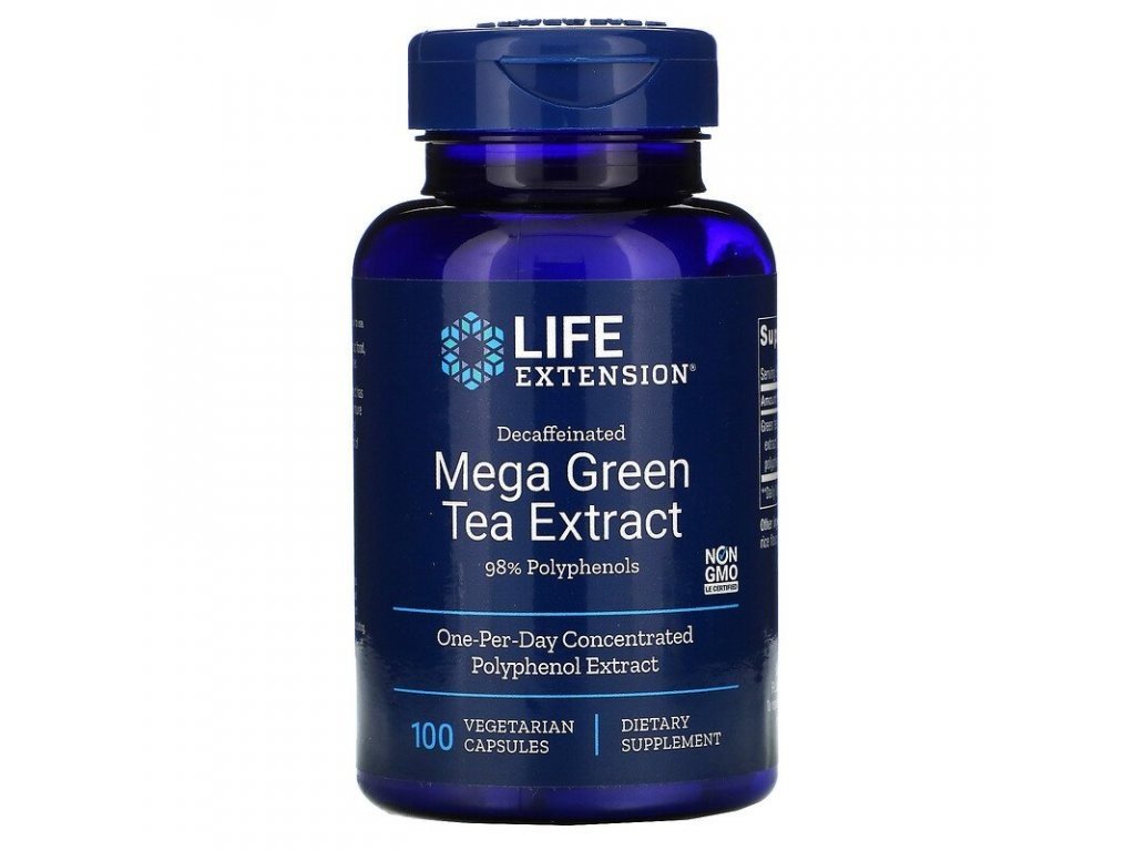 Mega Green Tea Extract (decaffeinated), 100 vegetarian capsules