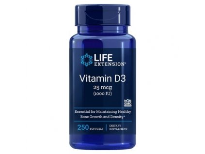 Vitamin D3, 1,000 IU 250 softgelových tobolek
