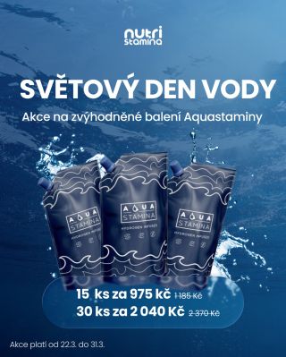 Ke včerejšímu výročí Světového dne vody💧jsme si pro vás připravili akci na 15ks vod Aquastamina za ještě výhodnější cenu!😍...
