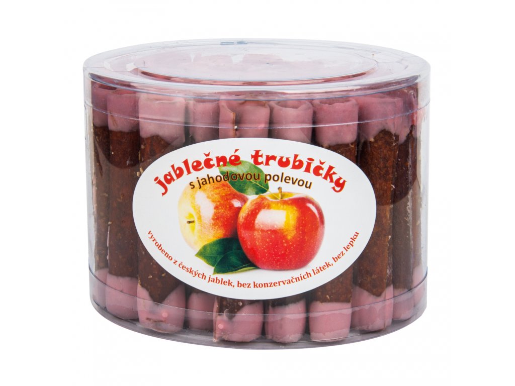 Bioprodukt JT Trubičky jablečné s jahodovým jogurtem dóza | 540 g