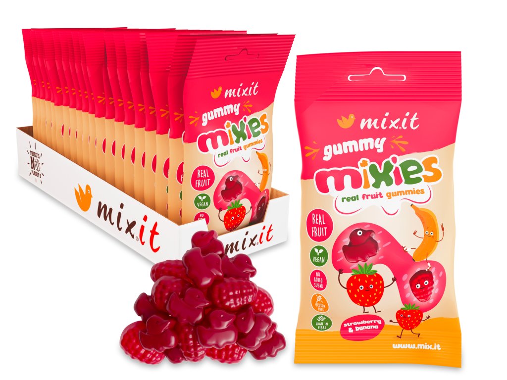 Gummy Mixies Strawberry Banana 20ks produktovka1 CZ DE SK PL HU RO