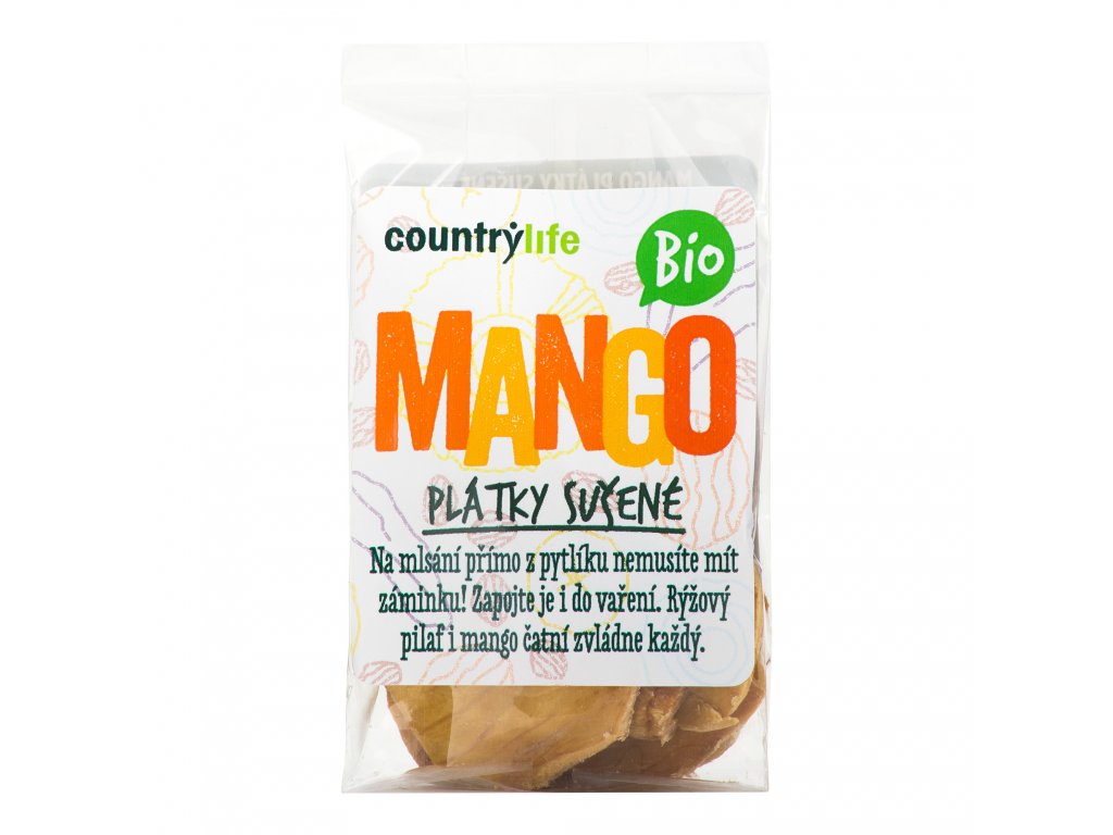 Country Life Mango plátky sušené BIO | 80 g