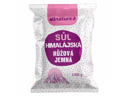 Allnature Himalájská sůl růžová jemná | 1000 g