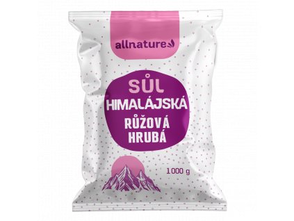 Allnature Himalájská sůl růžová hrubá | 1000 g