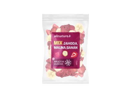 allnature mix lyofilizovaneho ovoce jahoda malina banan 100 g