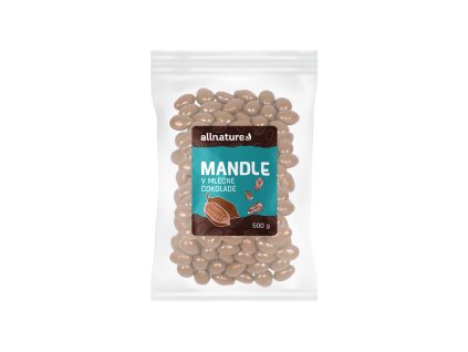 allnature mandle v mlecne cokolade 500 g