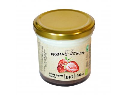 Jogurt selský jahoda 140 g BIO FARMA STRUHY