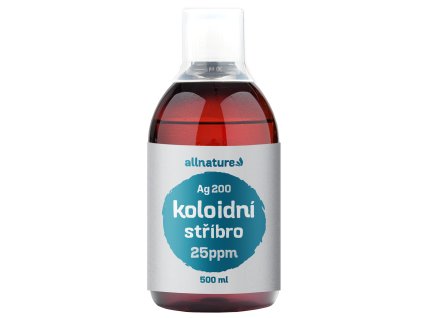 allnature koloidni stribro ag200 25 ppm 500 ml
