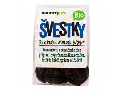 Country Life Švestky sušené bez pecek Ashlock BIO | 100 g