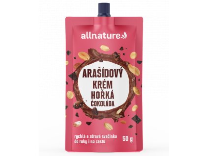Allnature Arašídové máslo s hořkou čokoládou | 50 g