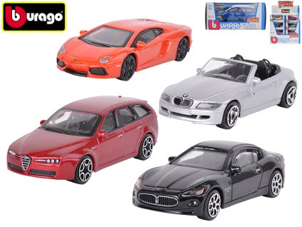 Bburago 1:43 STREET FIRE auto 8-11cm kov 24druhů v krabičce 24ks v DBX