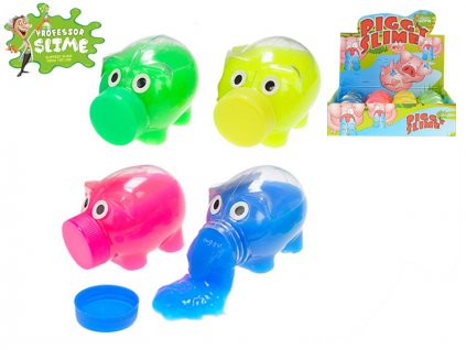 Professor Slime sliz prasátko 9cm 4barvy 12ks v DBX