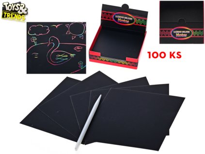 Toys&Trends vyškrabovací obrázky 100ks s tužkou v krabičce
