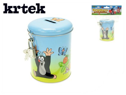 Krtečkova pokladnička plechová 11x8,5cm v sáčku