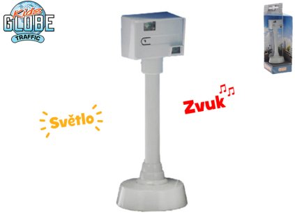 Kids Globe Traffic rychlostní radar 12cm na baterie se světlem a zvukem v krabičce
