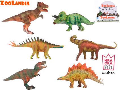 Zoolandia dinosaurus 15-18cm 6druhů 18ks v DBX