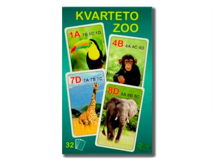 Kvarteto ZOO 7x10,5x1,5cm 32ks v krabičce
