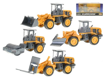 Auto stavební 12-15cm volný chod 4druhy v krabičce