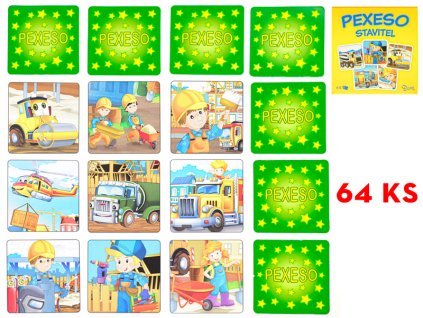 Pexeso Stavitel 64ks v krabičce