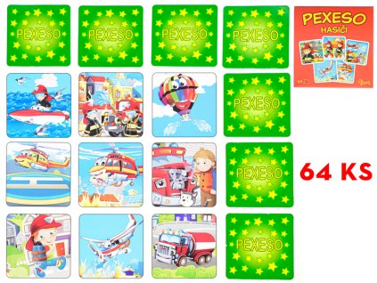 Pexeso Hasiči 64ks v krabičce