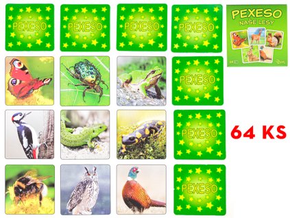 Pexeso Naše lesy 64ks v krabičce