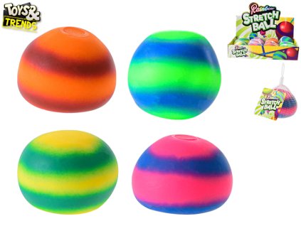 Toys&Trends míček strečový 7cm duhový 4barvy v síťce 12ks v DBX