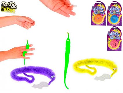 Toys&Trends červík 22cm na provázku 6barev na kartě