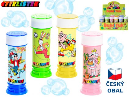 Bublifuk Čtyřlístek 50ml 4druhy 36ks v DBX