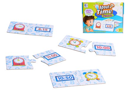 Puzzle "řekni čas" 30ks v krabičce