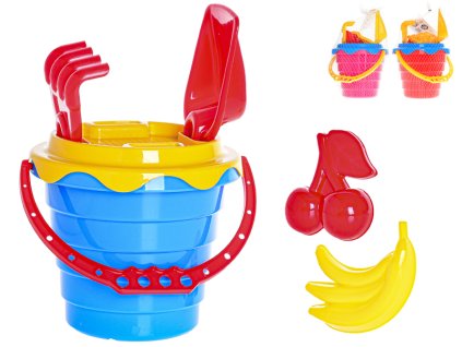 Sada na písek 15x23cm s kyblíkem 3barvy 12m+ v síťce