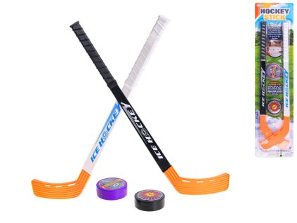 Hokejky 57cm + 2puky na kartě