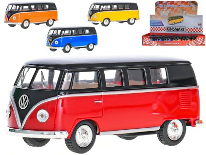 Kinsmart Autobus VW Classical 1962 1:32 13cm kov zpětný chod 4barvy 12ks v DBX