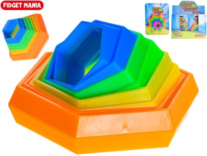 Fidget kouzelné 3D vzory 9cm 2druhy na kartě 12ks v DBX