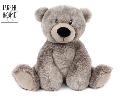 Take Me Home medvěd plyšový šedý 24cm sedící 0m+