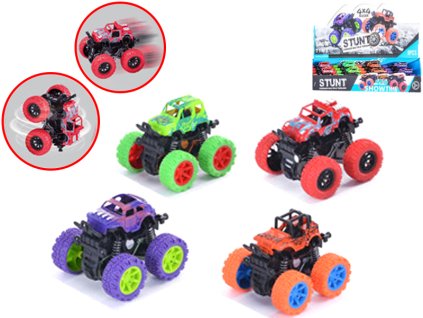 Auto off-road 9cm na setrvačník rotační 360° 4barvy 8ks v DBX